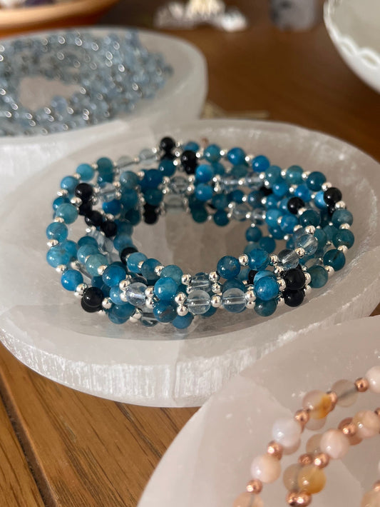 blue apatite tantric necklace