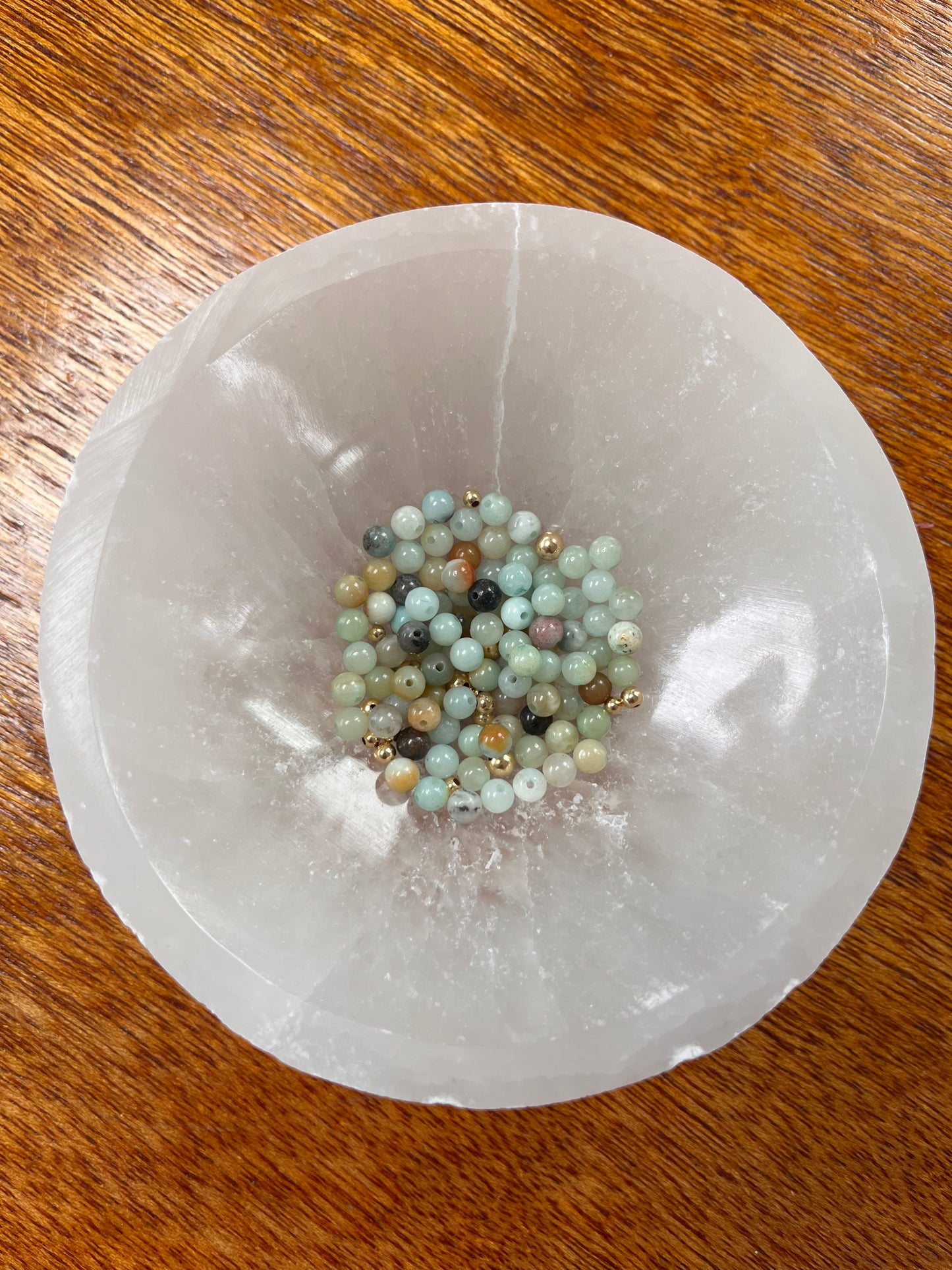 Tantric necklace with amazonite and 14k gold-filled spacer beads