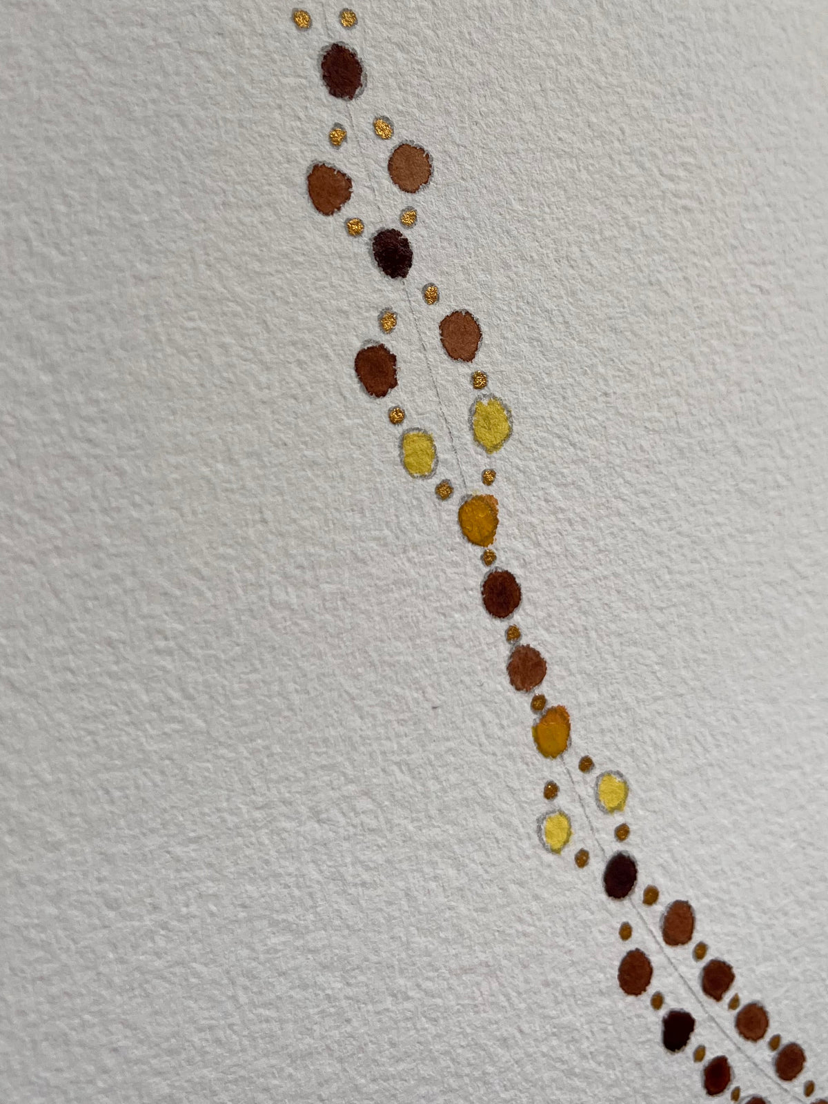tantric necklace design, hand painted onto water colour paper
