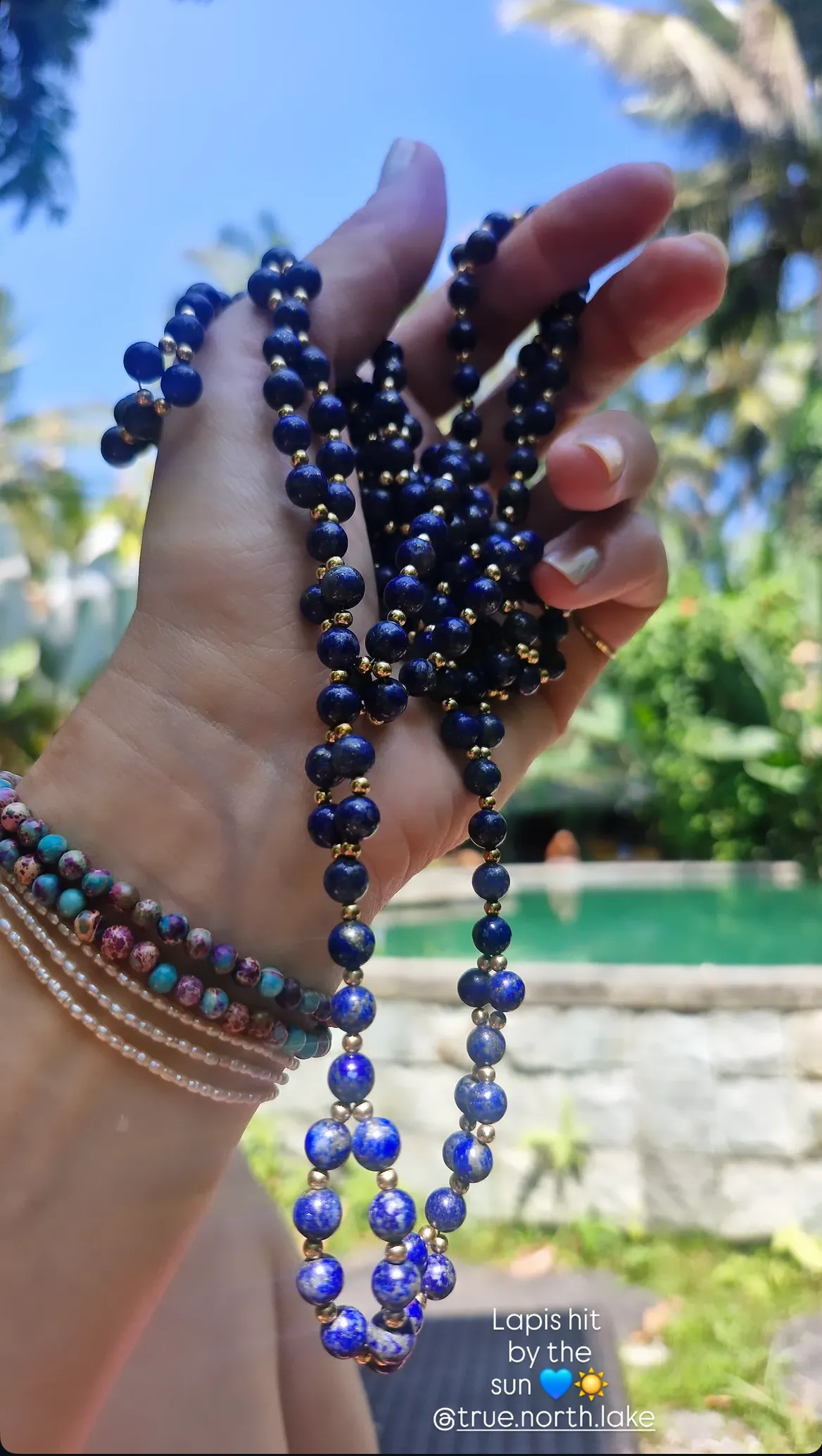 Talisman Necklace with Lapis Lazuli and Gold
