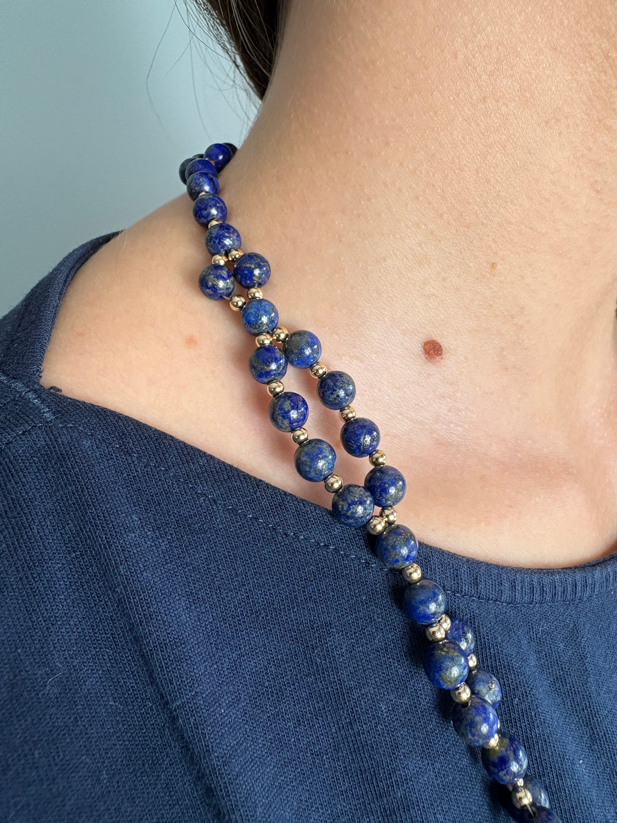 Talisman Necklace with Lapis Lazuli and Gold