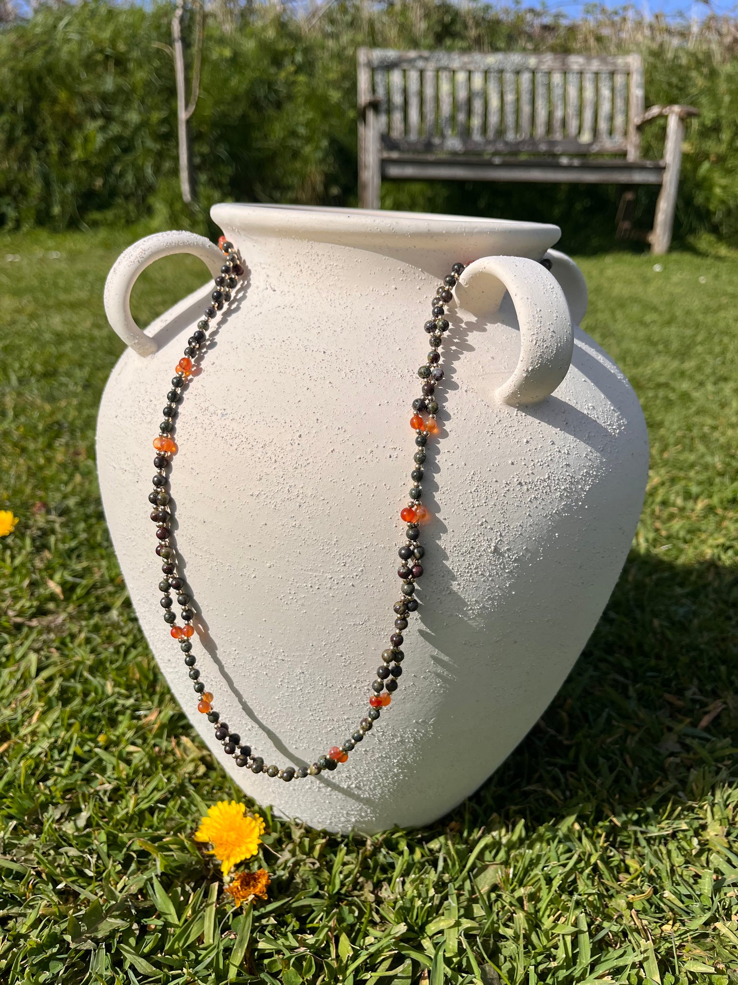 Tantric necklace with dragon energy