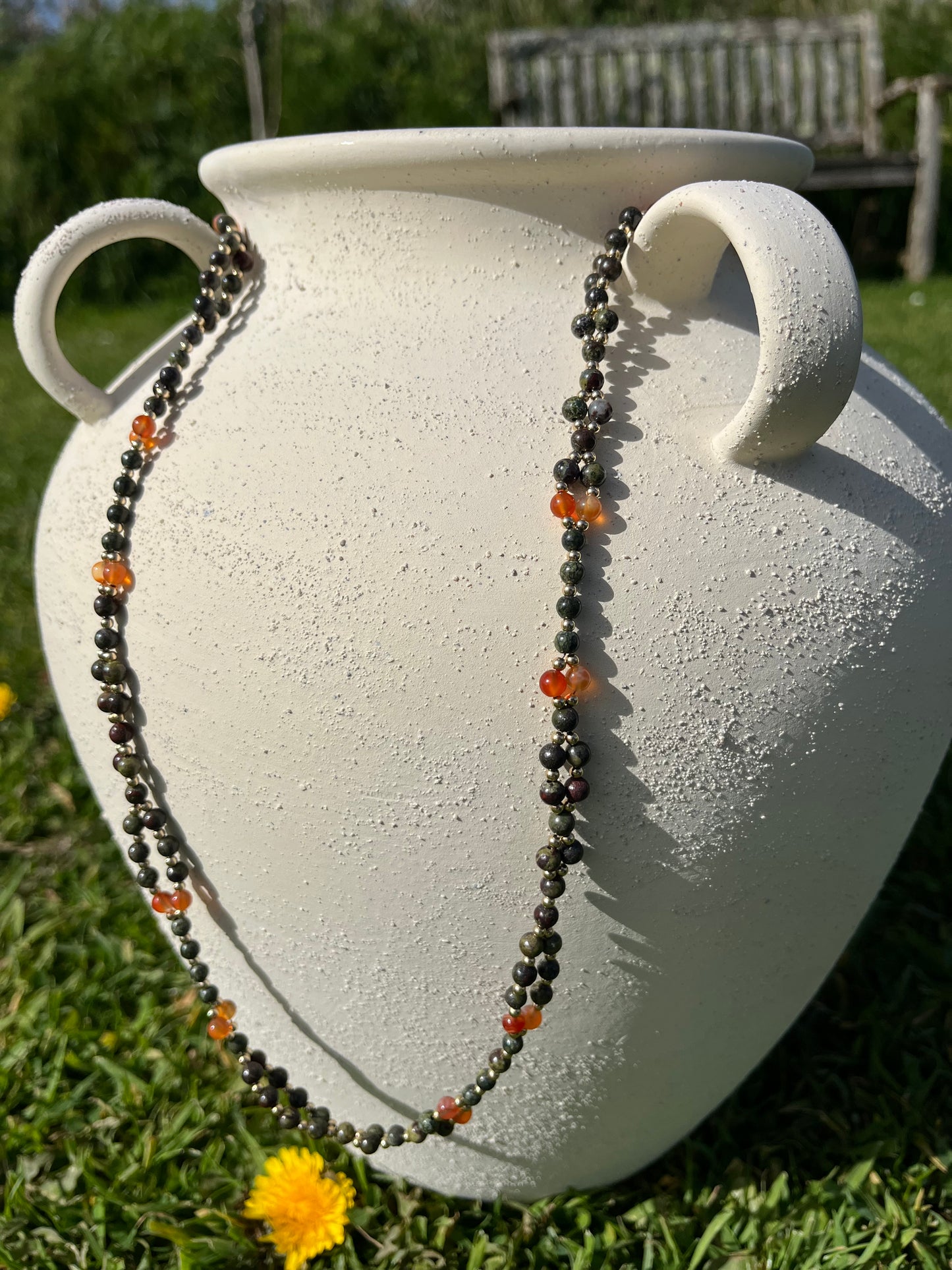 Tantric necklace with dragon energy